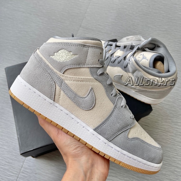 Jordan Shoes - Air Jordan 1 Mid Coconut Milk GS